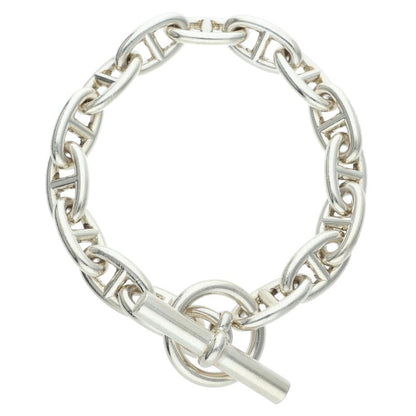 HERMES Chaine d'Ancre GM Silver Bracelet Size 15LINK