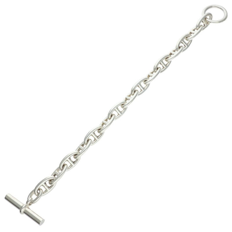HERMES Chaine d'Ancre GM Silver Bracelet Size 15LINK