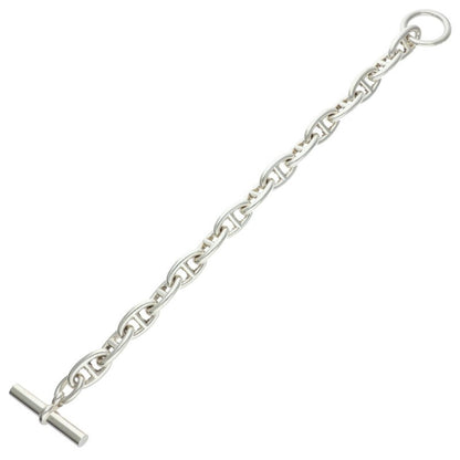 HERMES Chaine d'Ancre GM Silver Bracelet Size 15LINK