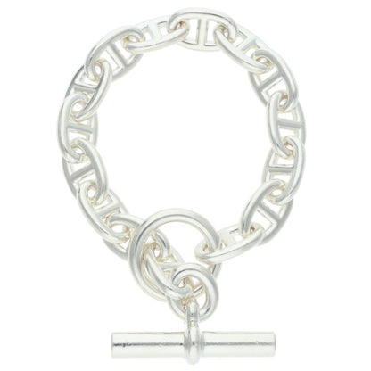 HERMES Chaine d'Ancre MM Silver Bracelet Size 15LINK