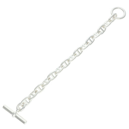 HERMES Chaine d'Ancre MM Silver Bracelet Size 15LINK