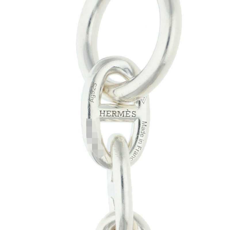 HERMES Chaine d'Ancre MM Silver Bracelet Size 15LINK