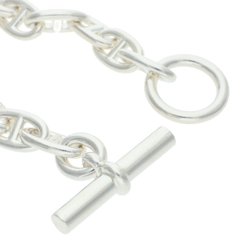 HERMES Chaine d'Ancre MM Silver Bracelet Size 15LINK