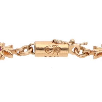 Chrome Hearts 22K Pave Pink Sapphire Bracelet Size 12LINK