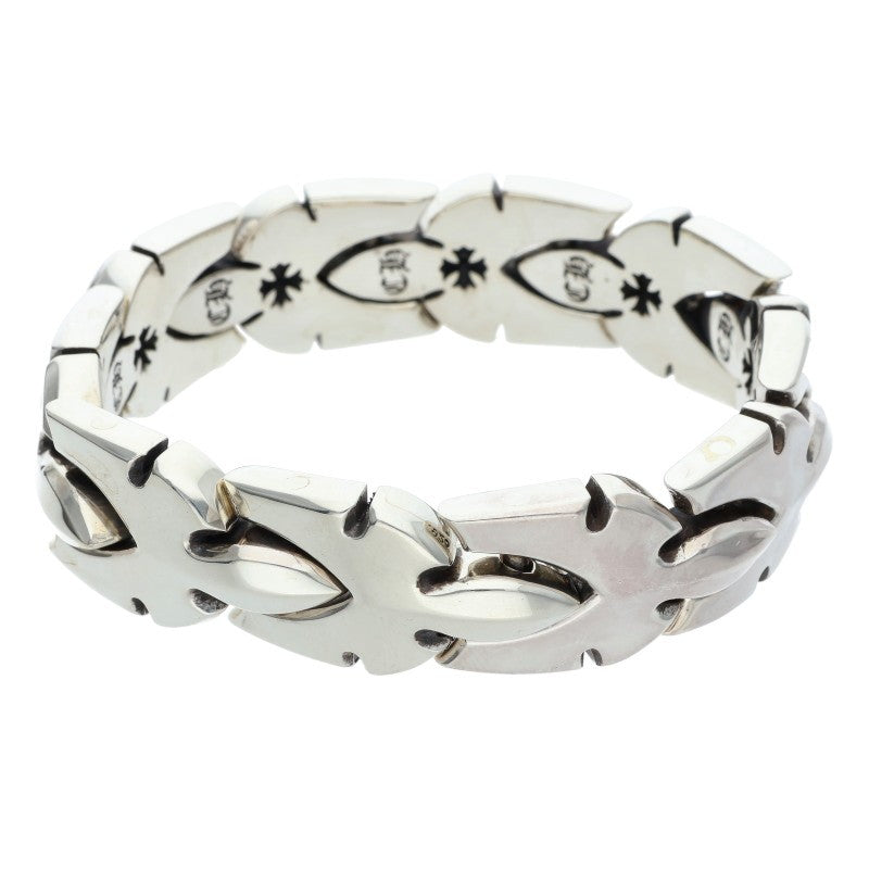 Chrome Hearts Fleur Knee Link MD Silver Bracelet Size 10LINK