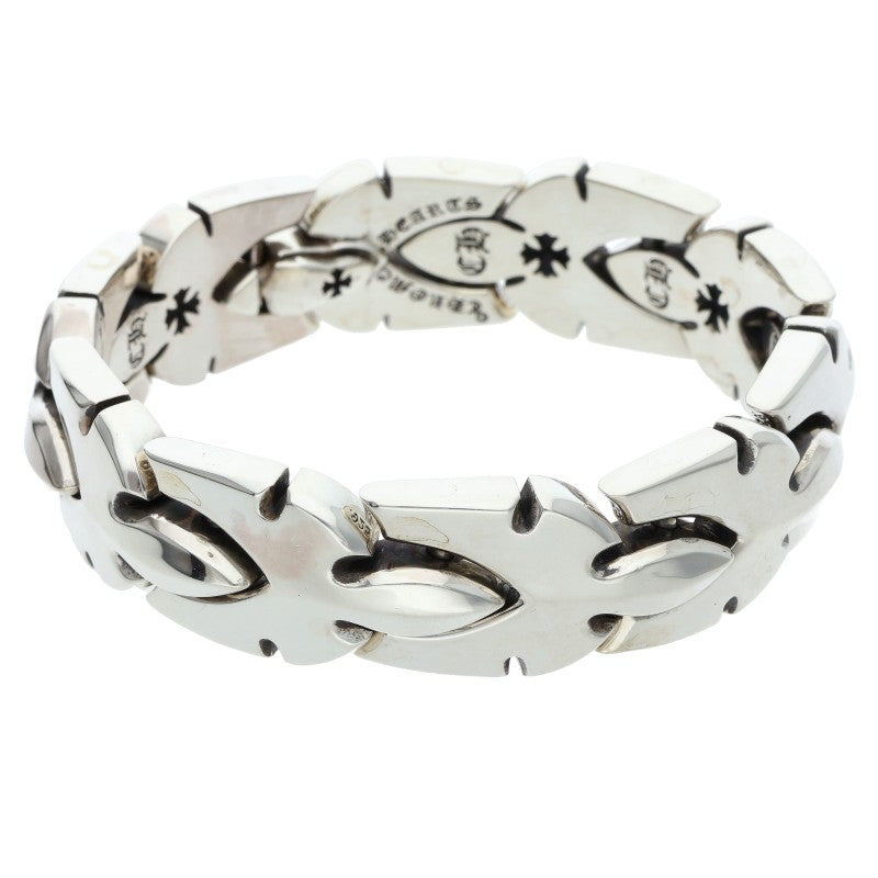 Chrome Hearts Fleur Knee Link MD Silver Bracelet Size 10LINK