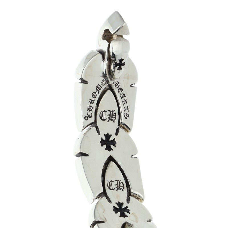 Chrome Hearts Fleur Knee Link MD Silver Bracelet Size 10LINK