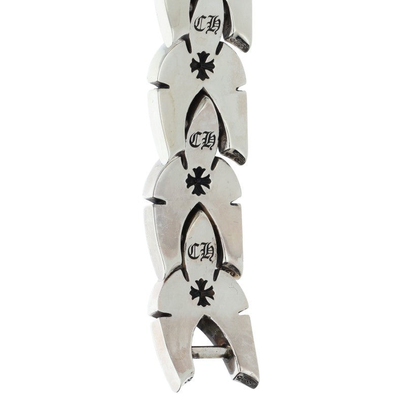 Chrome Hearts Fleur Knee Link MD Silver Bracelet Size 10LINK