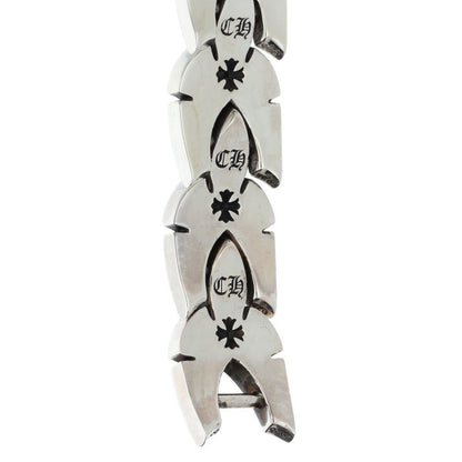 Chrome Hearts Fleur Knee Link MD Silver Bracelet Size 10LINK