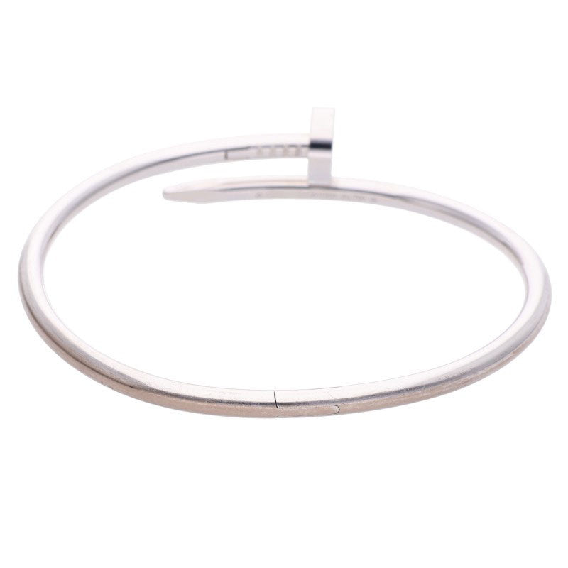 Cartier New Model JUSTE UN CLOU K18WG Gold Bracelet Size 18