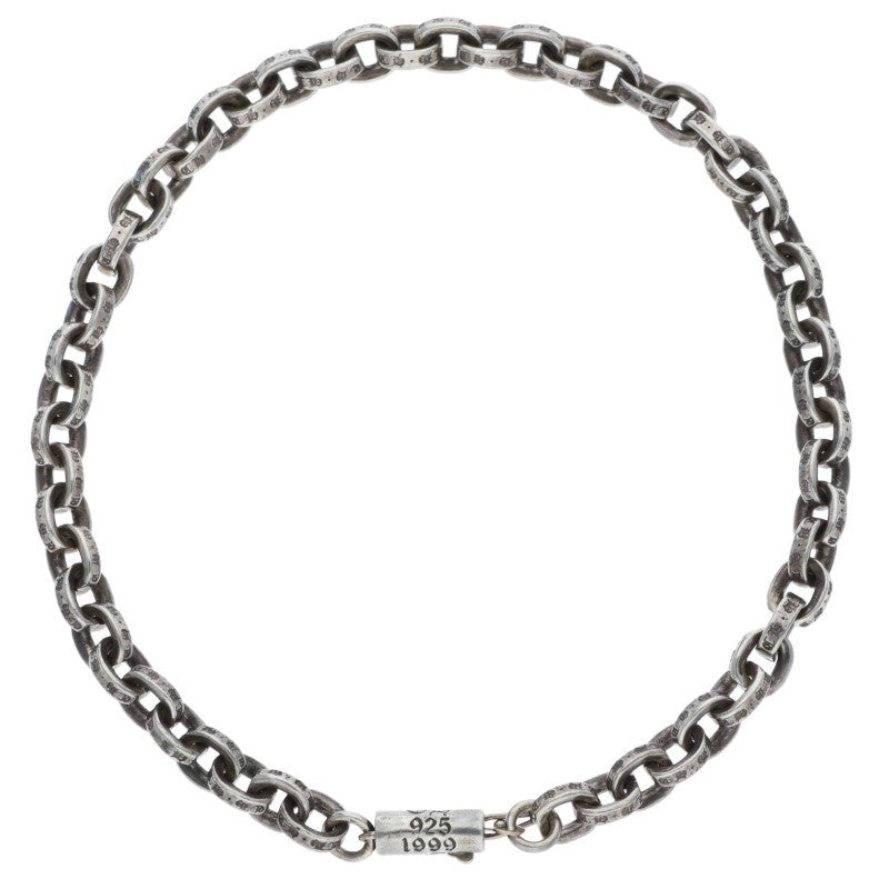Chrome Hearts Paper Chain Silver Bracelet Size 8INCH