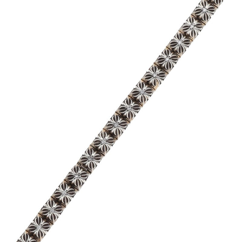 Chrome Hearts Pyramid Plus Link Diamond Bracelet Size 24LINK