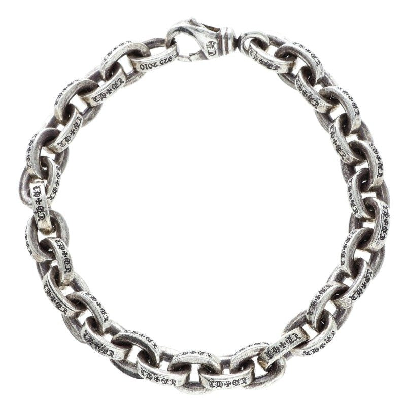 Chrome Hearts LARGE PAPER CHN Silver Bracelet Size 8 Inch