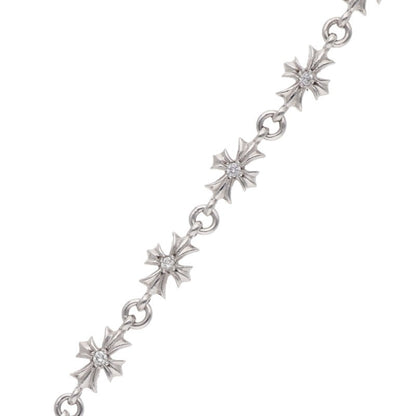 Chrome Hearts 18K Pave Diamond Gold Bracelet Size 10LINK
