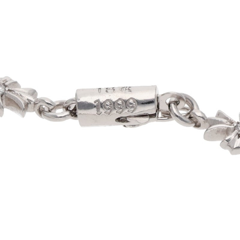 Chrome Hearts 18K Pave Diamond Gold Bracelet Size 10LINK