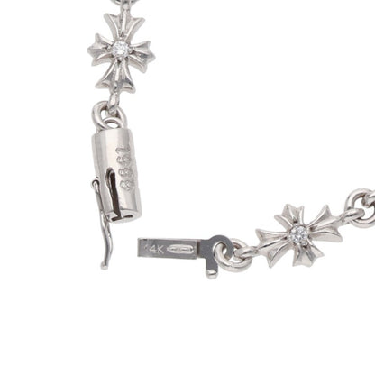Chrome Hearts 18K Pave Diamond Gold Bracelet Size 10LINK