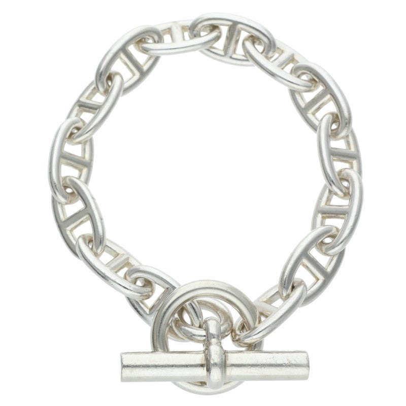 HERMES Chaine d'Ancre GM Silver Bracelet Size 14LINK