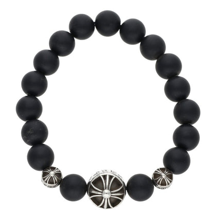 Chrome Hearts 8mm Bead Silver & Black Bracelet Size ONE SIZE