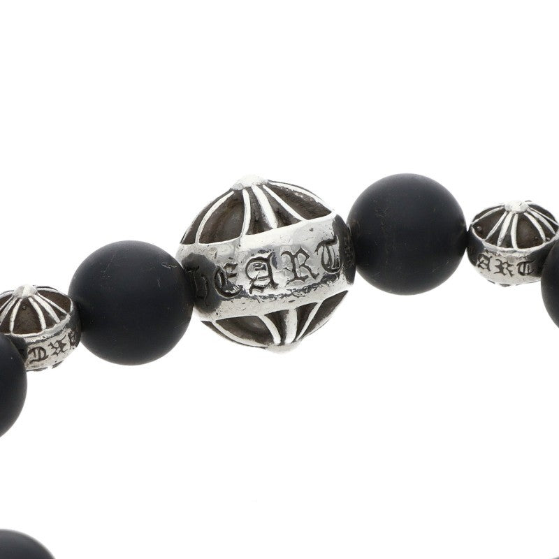 Chrome Hearts 8mm Bead Silver & Black Bracelet Size ONE SIZE