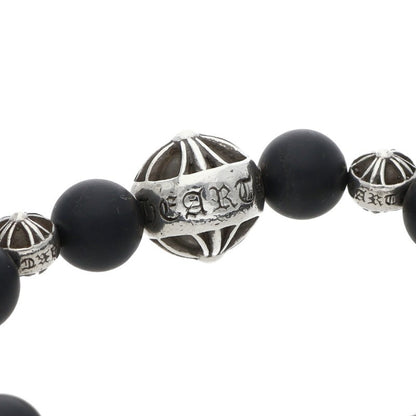 Chrome Hearts 8mm Bead Silver & Black Bracelet Size ONE SIZE
