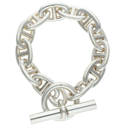 HERMES Chaine d'Ancre TGM Silver Bracelet Size 12LINK