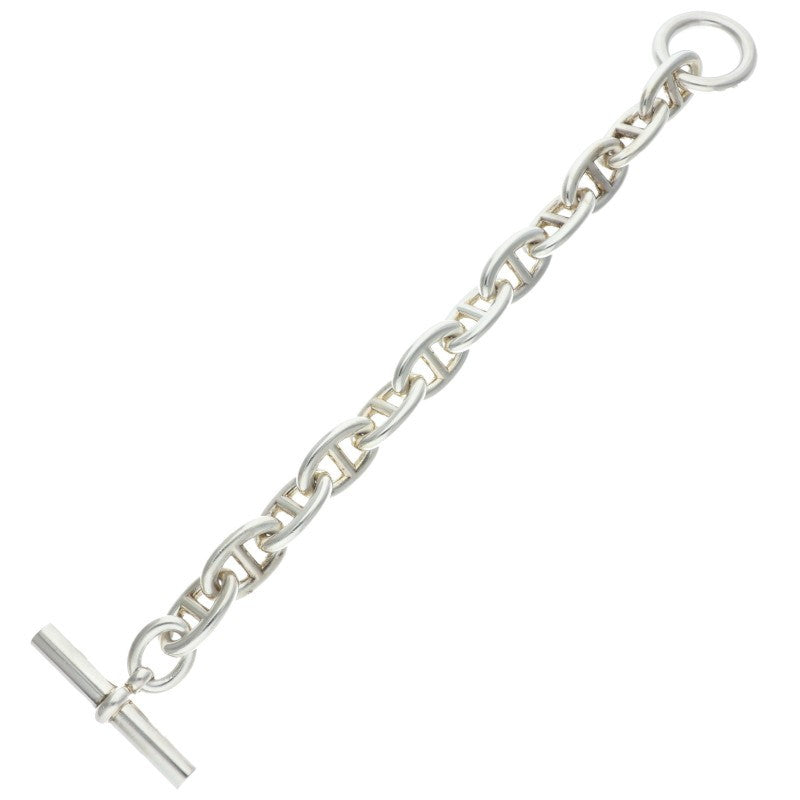 HERMES Chaine d'Ancre TGM Silver Bracelet Size 12LINK