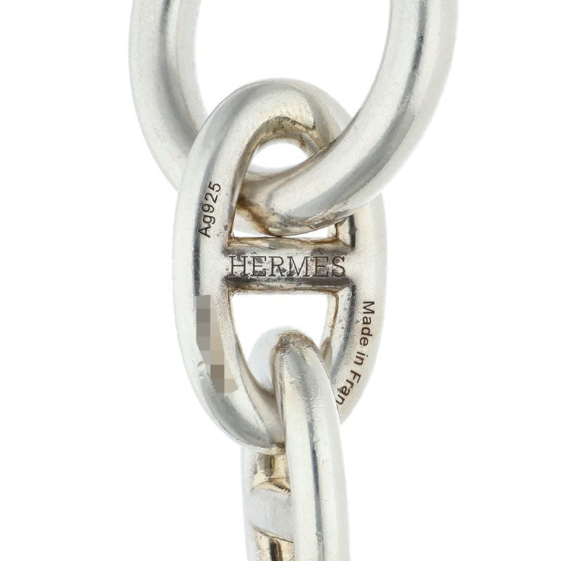 HERMES Chaine d'Ancre TGM Silver Bracelet Size 12LINK