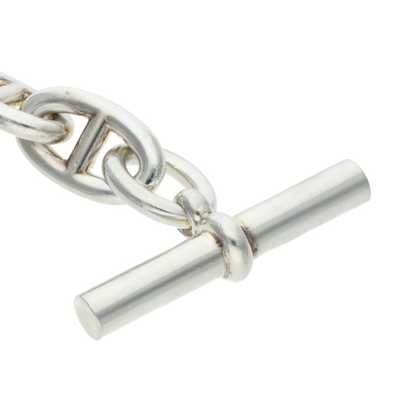 HERMES Chaine d'Ancre TGM Silver Bracelet Size 12LINK