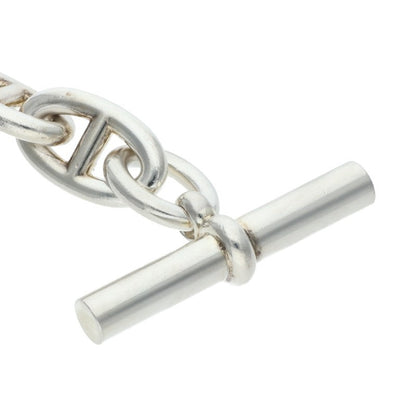 HERMES Chaine d'Ancre TGM Silver Bracelet Size 12LINK