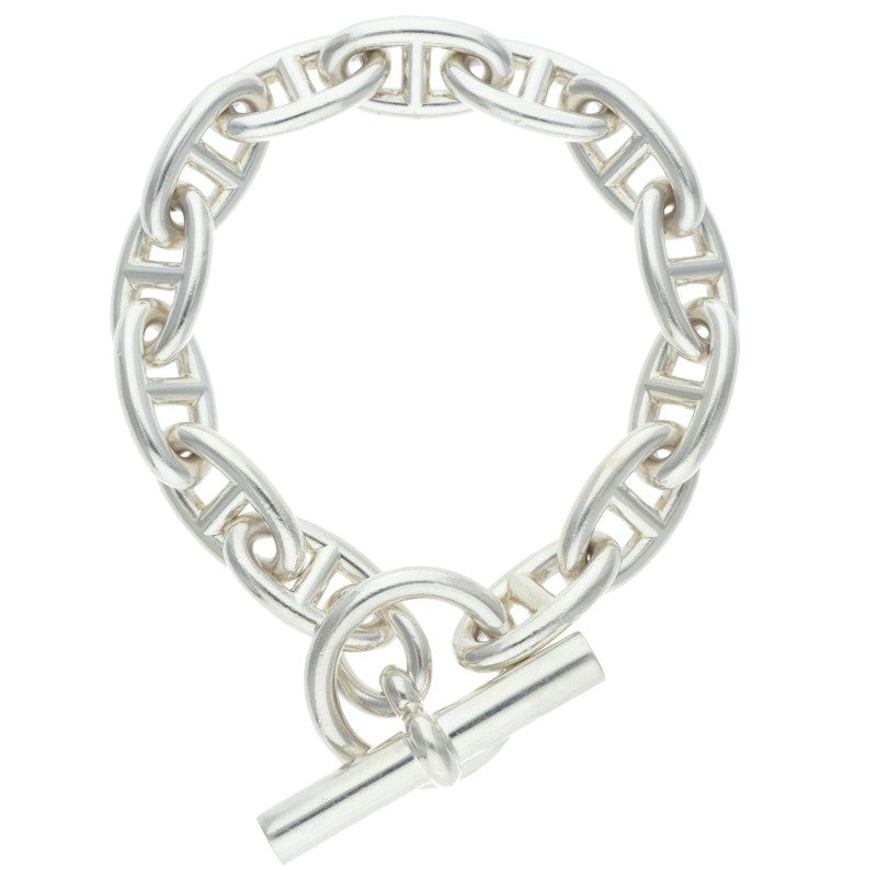 HERMES Chaine d'Ancre GM Silver Bracelet Size 13LINK