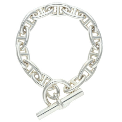 HERMES Chaine d'Ancre GM Silver Bracelet Size 13LINK