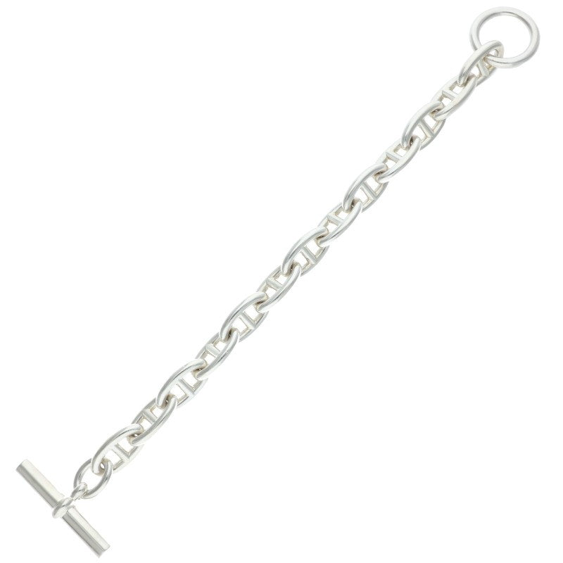 HERMES Chaine d'Ancre GM Silver Bracelet Size 13LINK