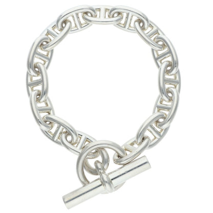 HERMES Chaine d'Ancre MM Silver Bracelet Size 15LINK