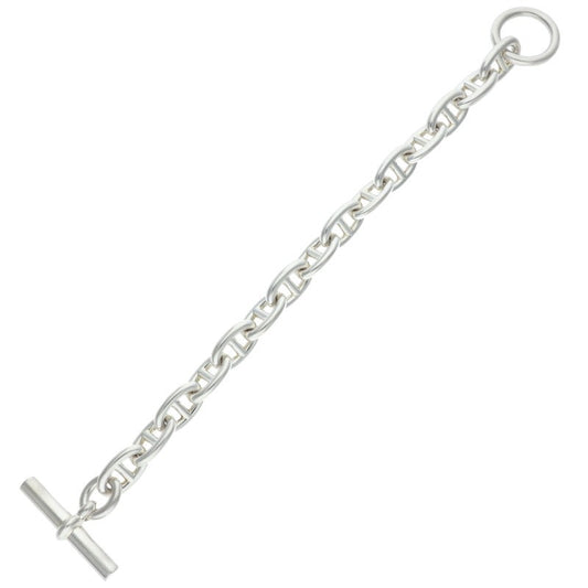 HERMES Chaine d'Ancre MM Silver Bracelet Size 15LINK