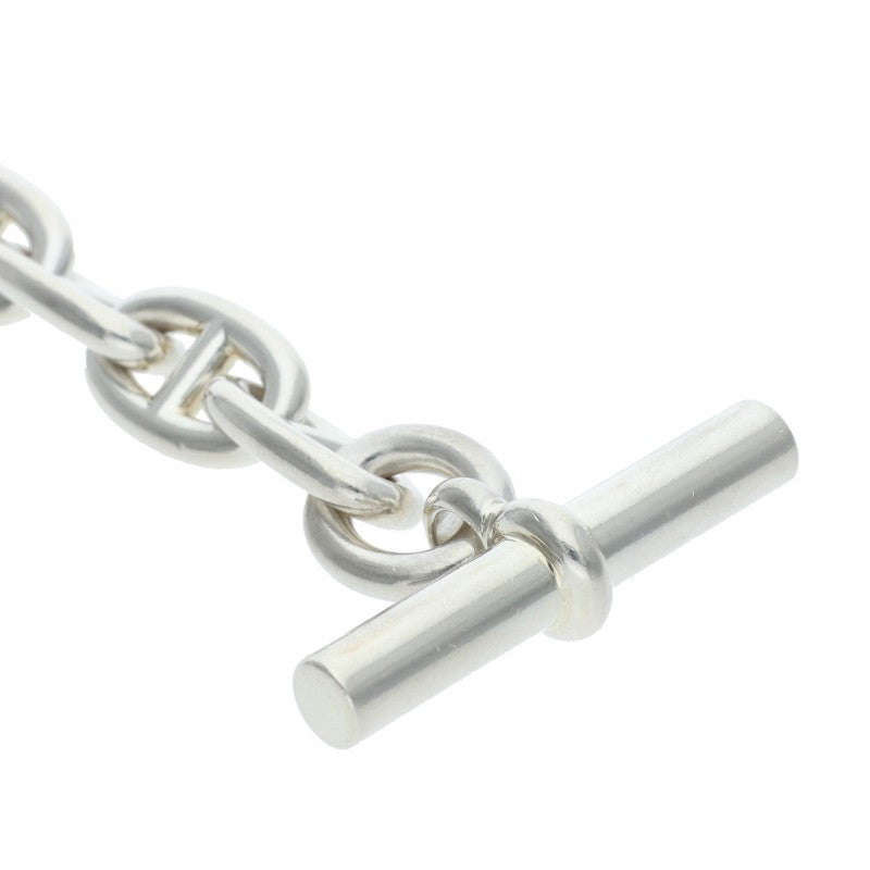 HERMES Chaine d'Ancre MM Silver Bracelet Size 15LINK