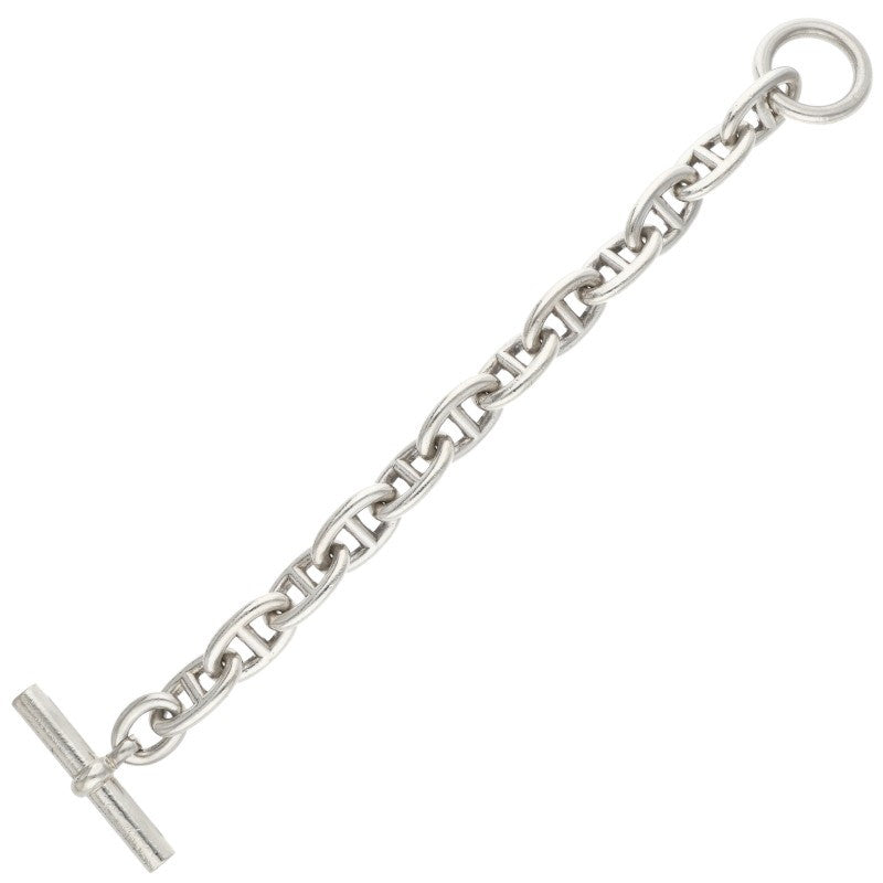 HERMES Chaine d'Ancre TGM 925 Silver Bracelet Size 12LINK