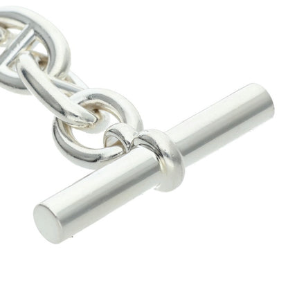 HERMES Chaine d'Ancre TGM 925 Silver Bracelet Size 12LINK