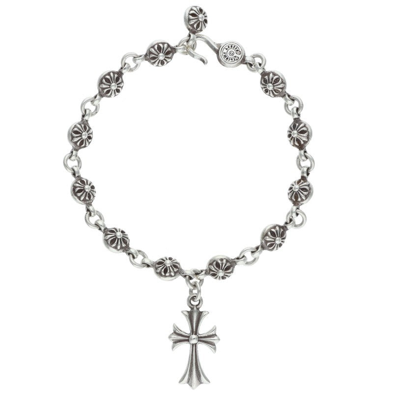 Chrome Hearts #1 Cross Ball Tiny CH Cross Silver Bracelet