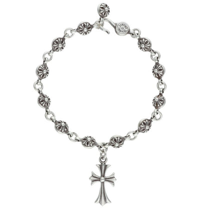 Chrome Hearts #1 Cross Ball Tiny CH Cross Silver Bracelet