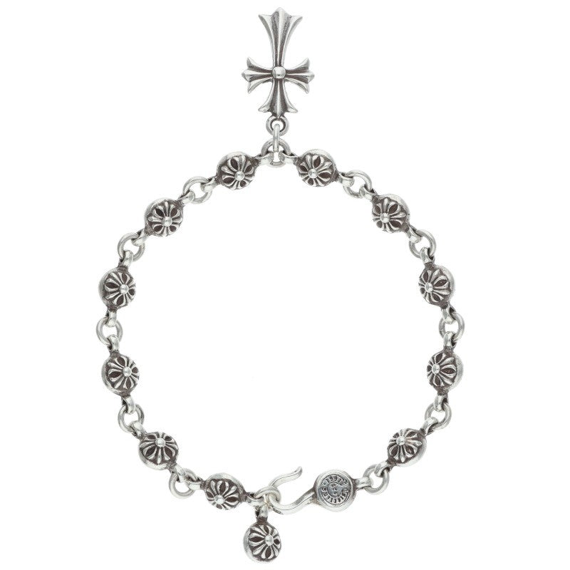 Chrome Hearts #1 Cross Ball Tiny CH Cross Silver Bracelet