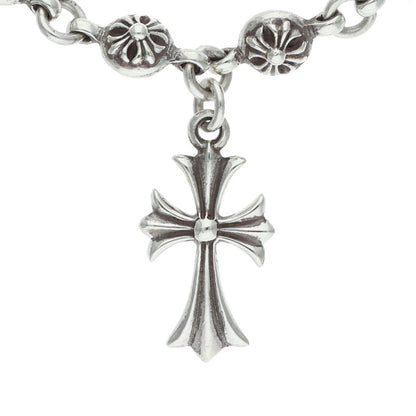 Chrome Hearts #1 Cross Ball Tiny CH Cross Silver Bracelet
