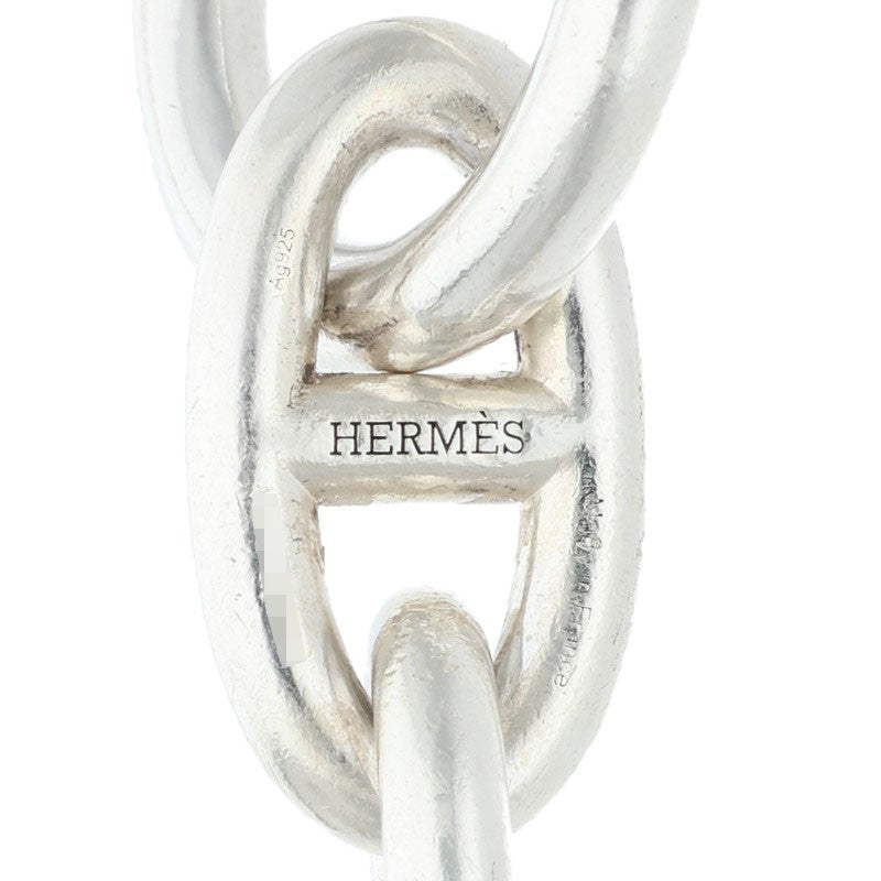 HERMES Chaine d'Ancre GM 925 Silver Bracelet Size 12LINK