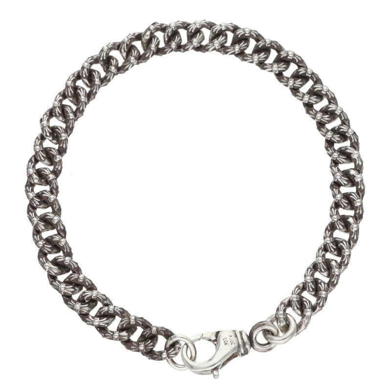 Chrome Hearts XTRA FNCY MINI Silver Bracelet Size 8INCH