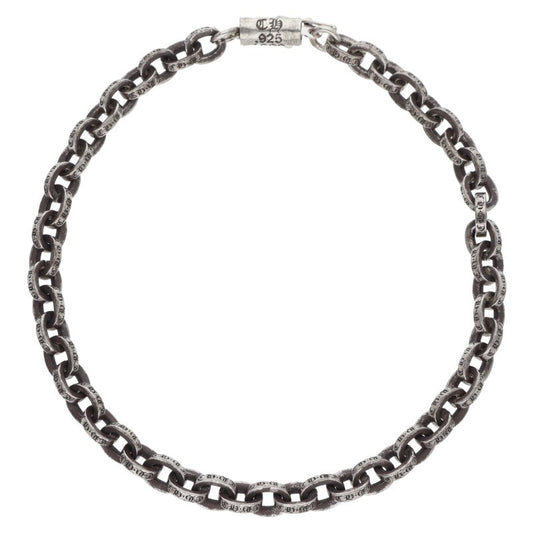 Chrome Hearts Paper Chain Silver Bracelet Size 8INCH