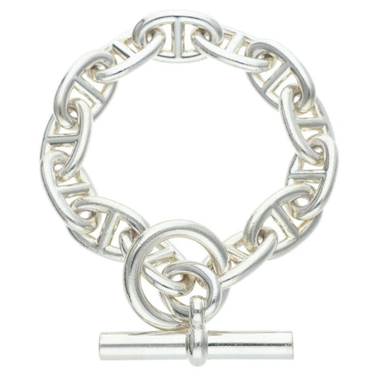 HERMES 925 Chaine d'Ancre TGM Bracelet Size 13LINK