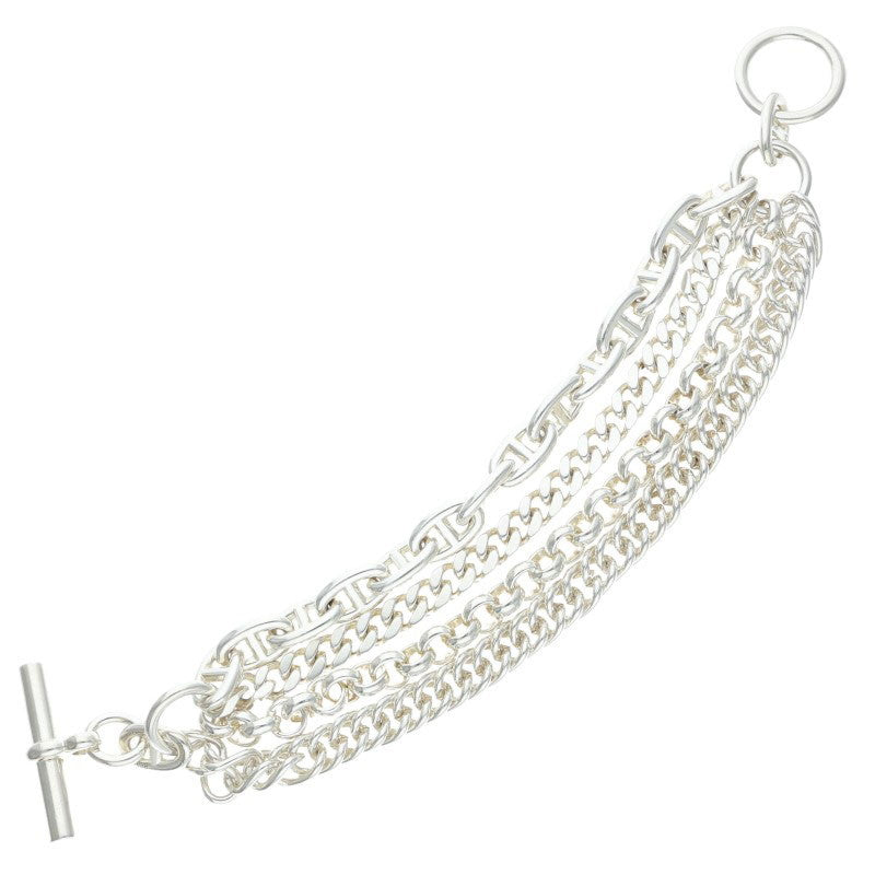 HERMES 925 Etcetera 4-Strand Chain Bracelet Size ST