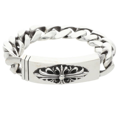 Chrome Hearts ID Floral CRS Silver Bracelet Size 13LINK