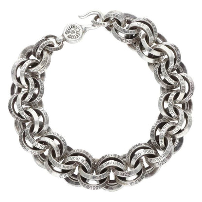 Chrome Hearts 2 Double B Ring Silver Bracelet Size ONE SIZE