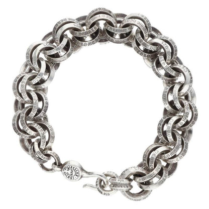Chrome Hearts 2 Double B Ring Silver Bracelet Size ONE SIZE
