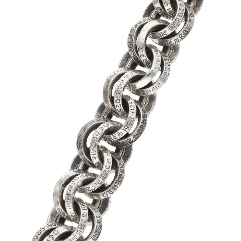 Chrome Hearts 2 Double B Ring Silver Bracelet Size ONE SIZE